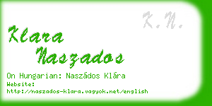klara naszados business card